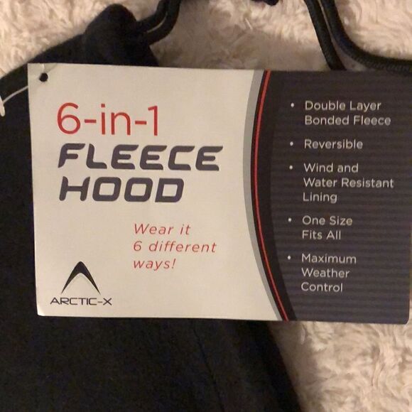 Arctic-X 6 - 1 Fleece Hood Reversible Balaclava Facemask Beanie Scarf Hood bag - Picture 2 of 6